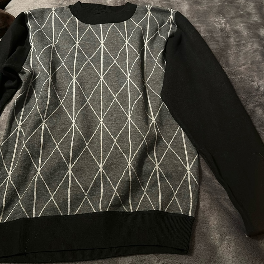 Black and grey sweater